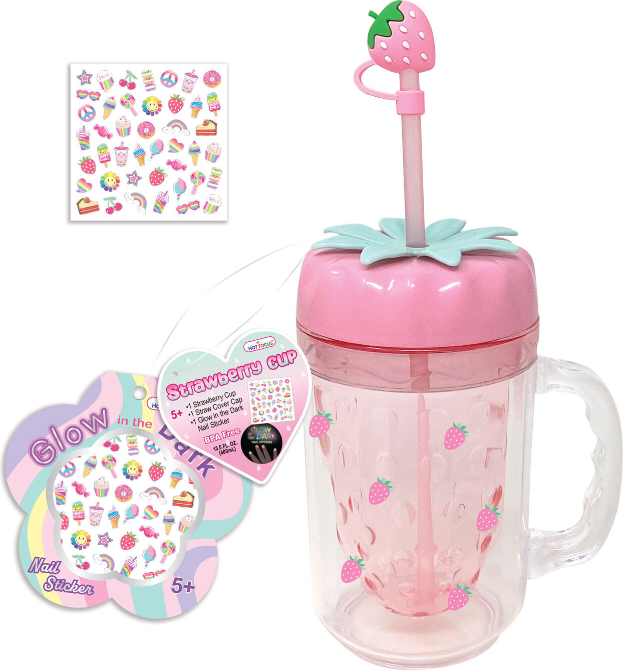 Mason Jar, Strawberry (19.3 FL oz/570 mL)